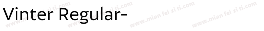 Vinter Regular字体转换